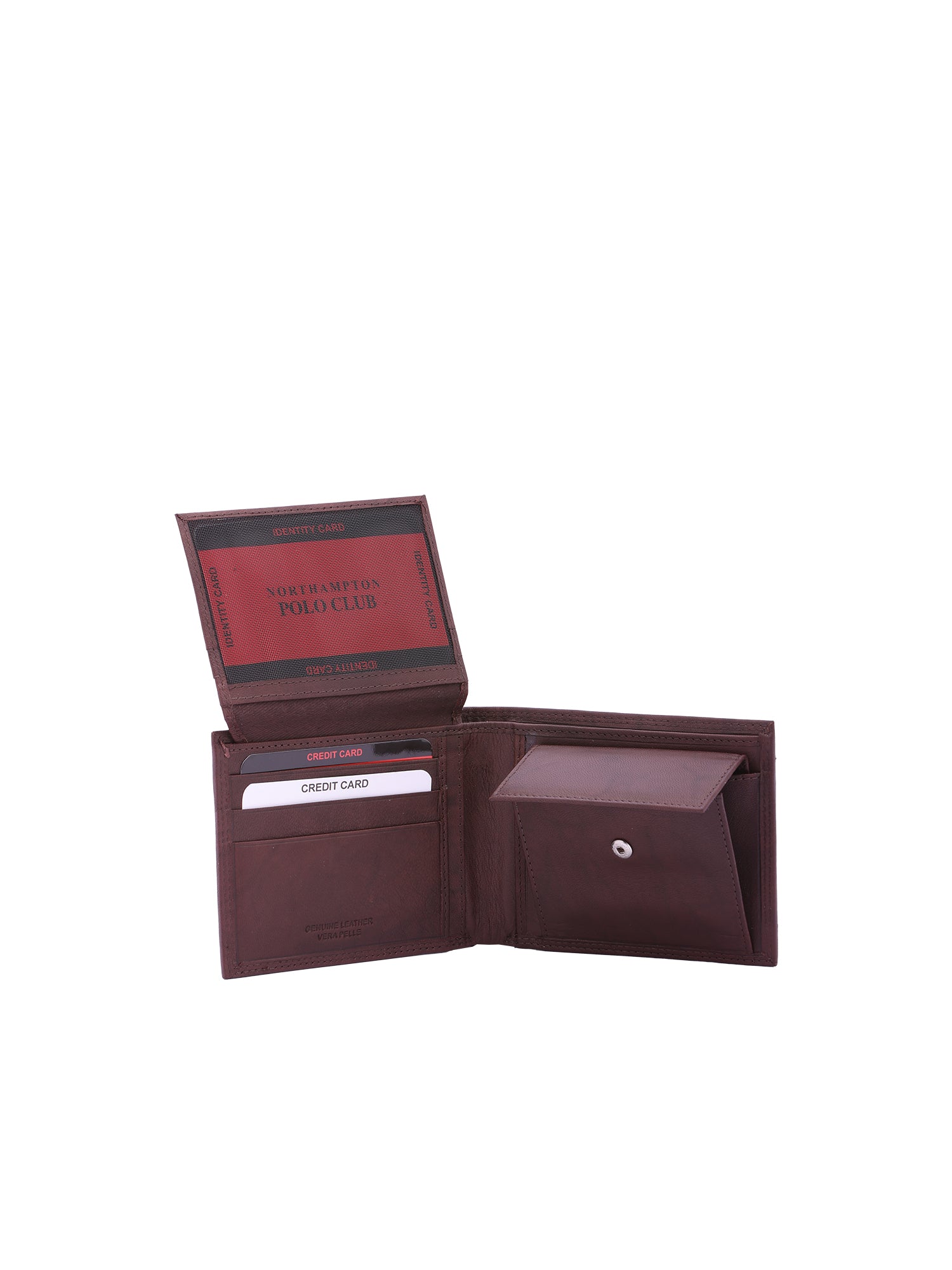 Portafoglio uomo in vera pelle Artigianale PC-1112-TESTA DI MORO Northampton Polo Club
