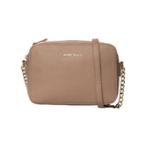 Borsa a Spalla in Pelle Vegana Marrone Scuro