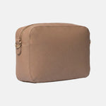 Borsa a Spalla in Pelle Vegana Marrone Scuro