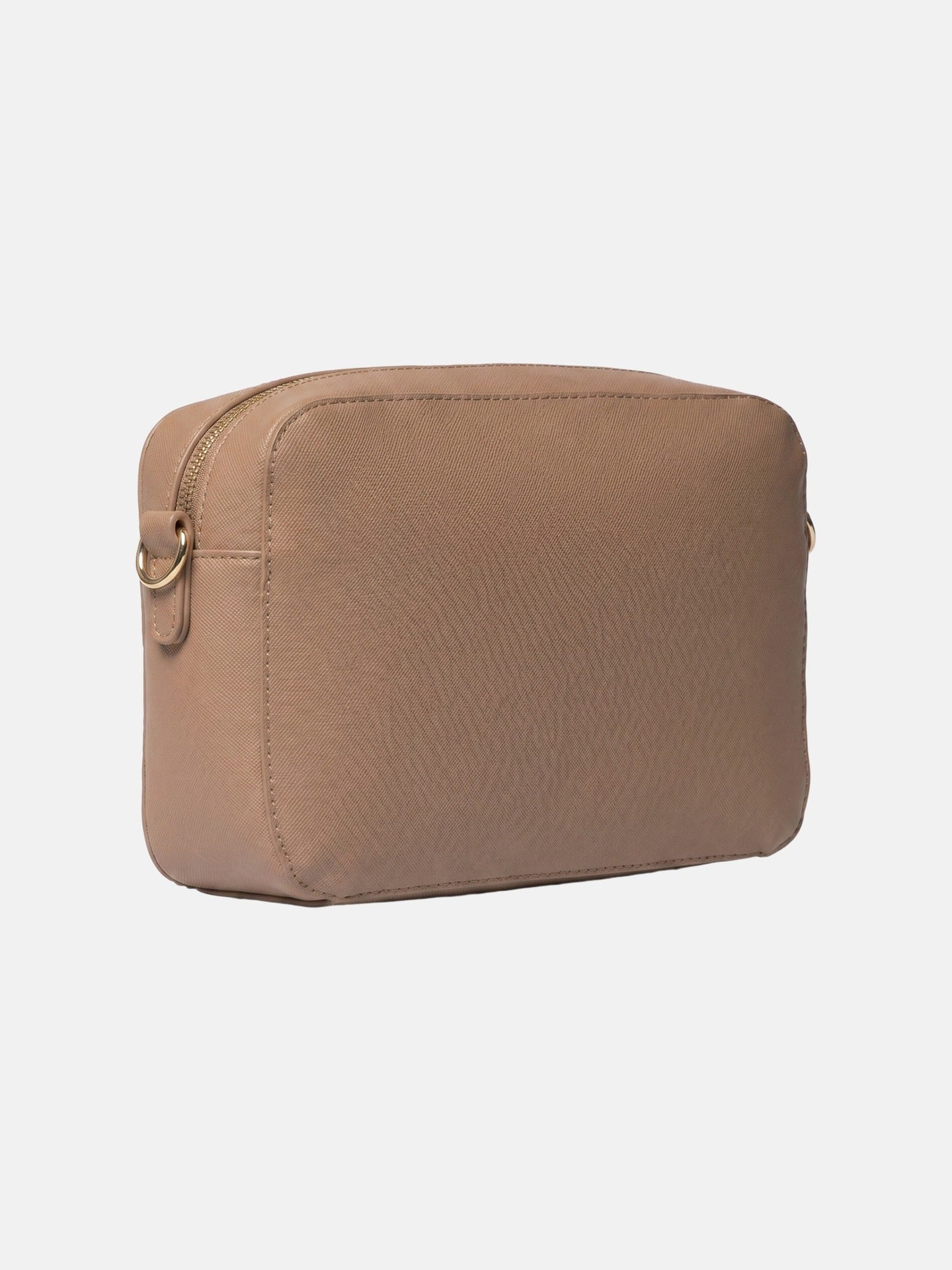 Borsa a Spalla in Pelle Vegana Marrone Scuro