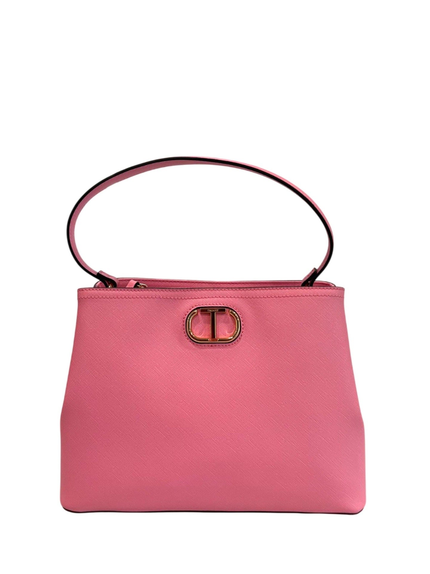Borsa a Mano in 100% Pu Vegan Leather Rosa