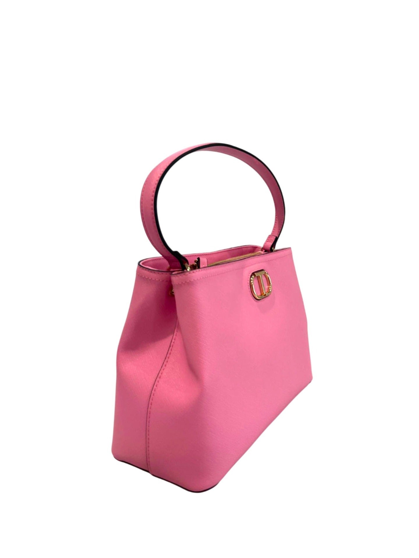 Borsa a Mano in 100% Pu Vegan Leather Rosa