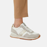 Sneakers Platform in Pelle Vegana Bianco