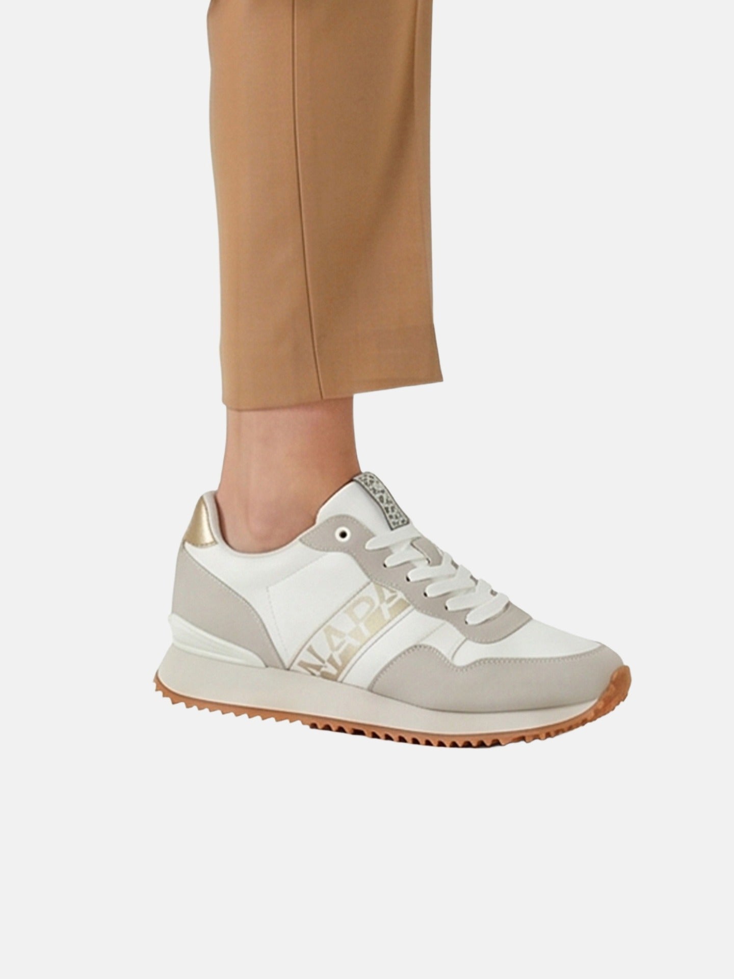 Sneakers Platform in Pelle Vegana Bianco