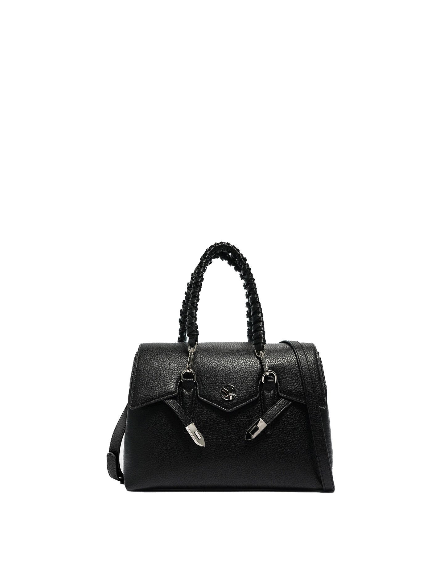 Borsa a Mano in Polyurethane Nero