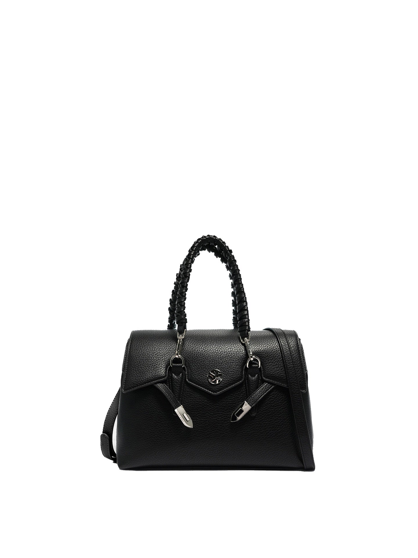 Borsa a Mano in Polyurethane Nero