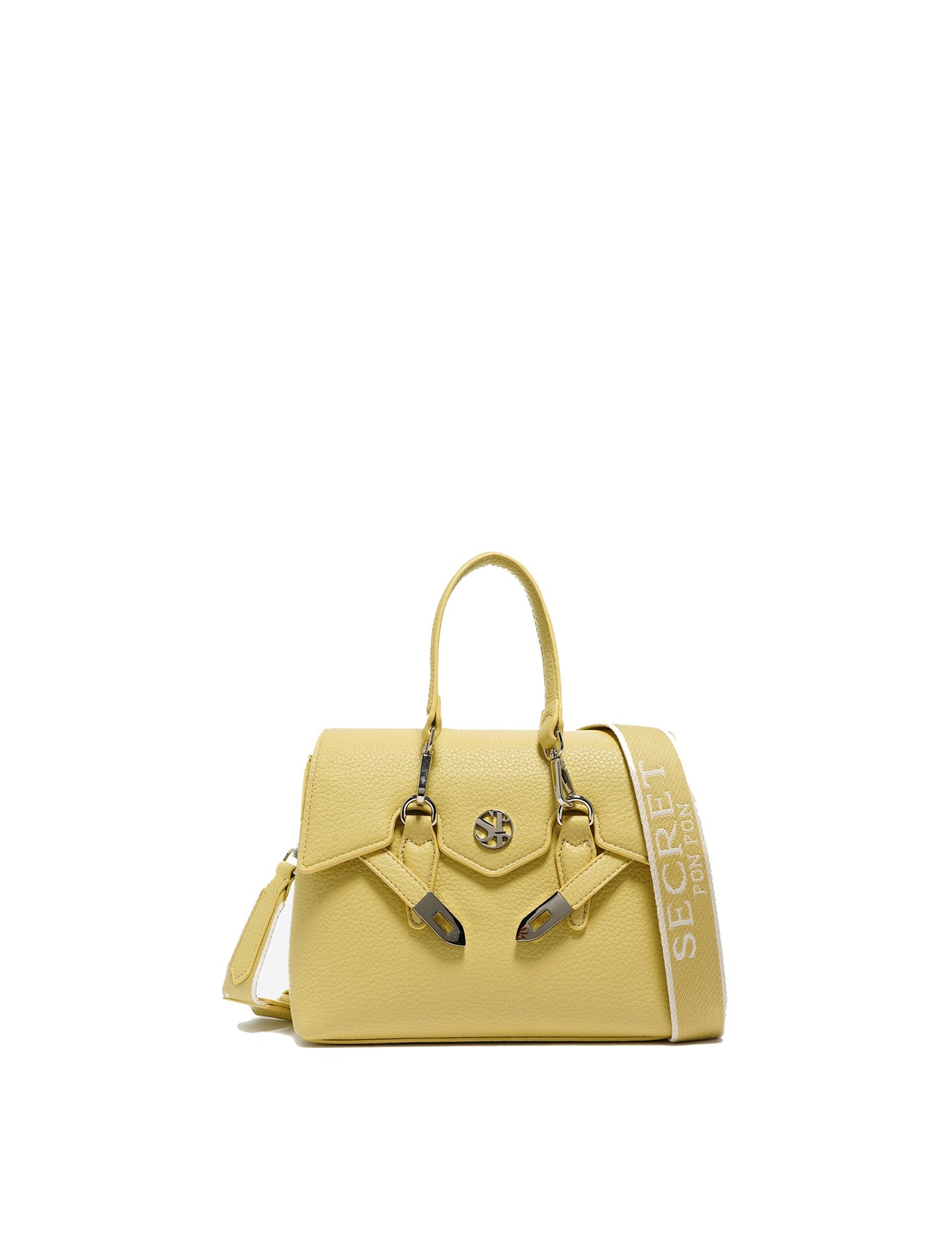 Borsa a Mano in Polyurethane Giallo