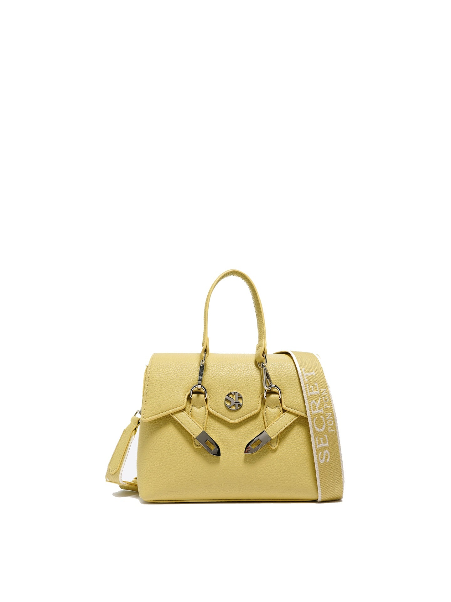 Borsa a Mano in Polyurethane Giallo