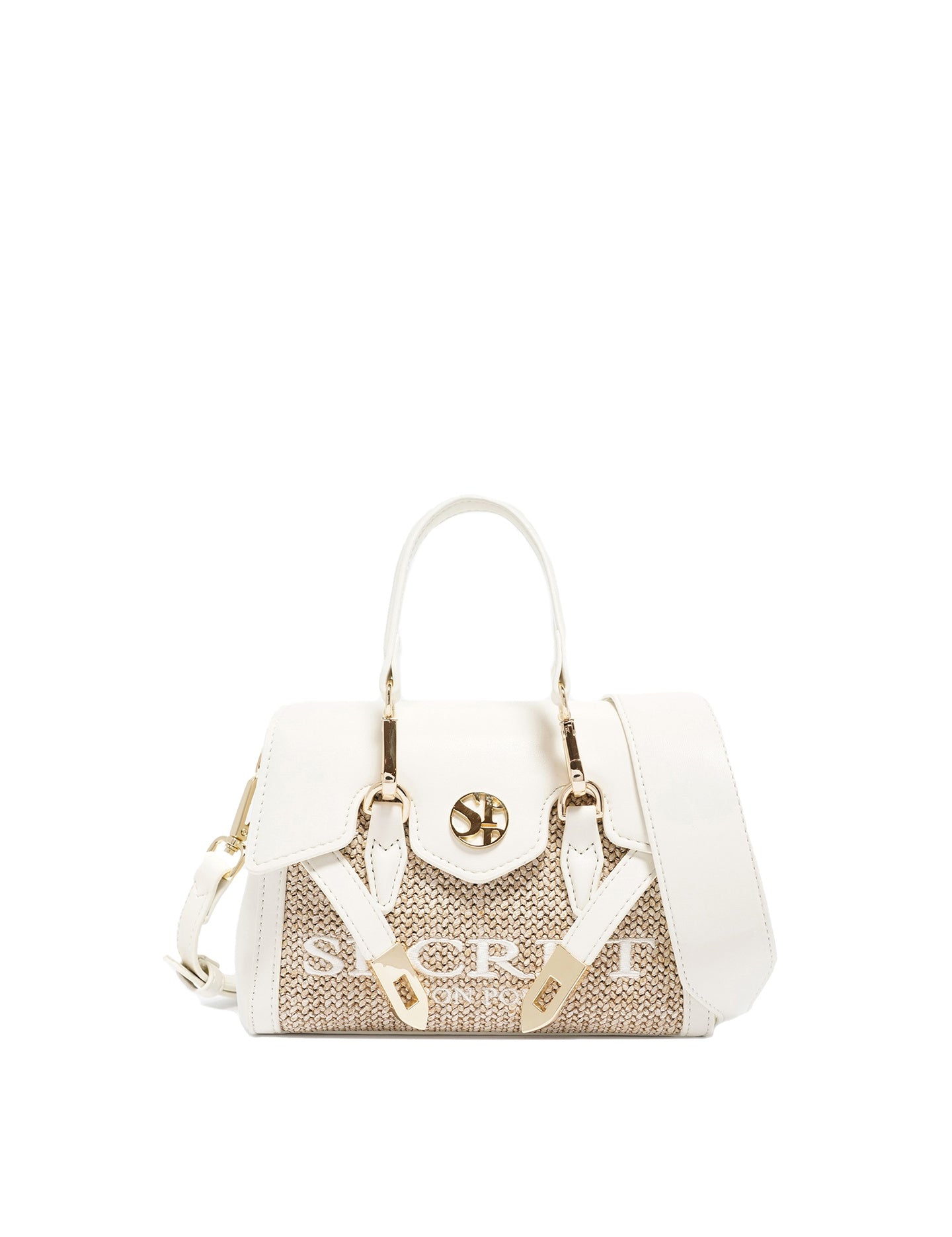 Borsa a Mano in Polyurethane Bianco