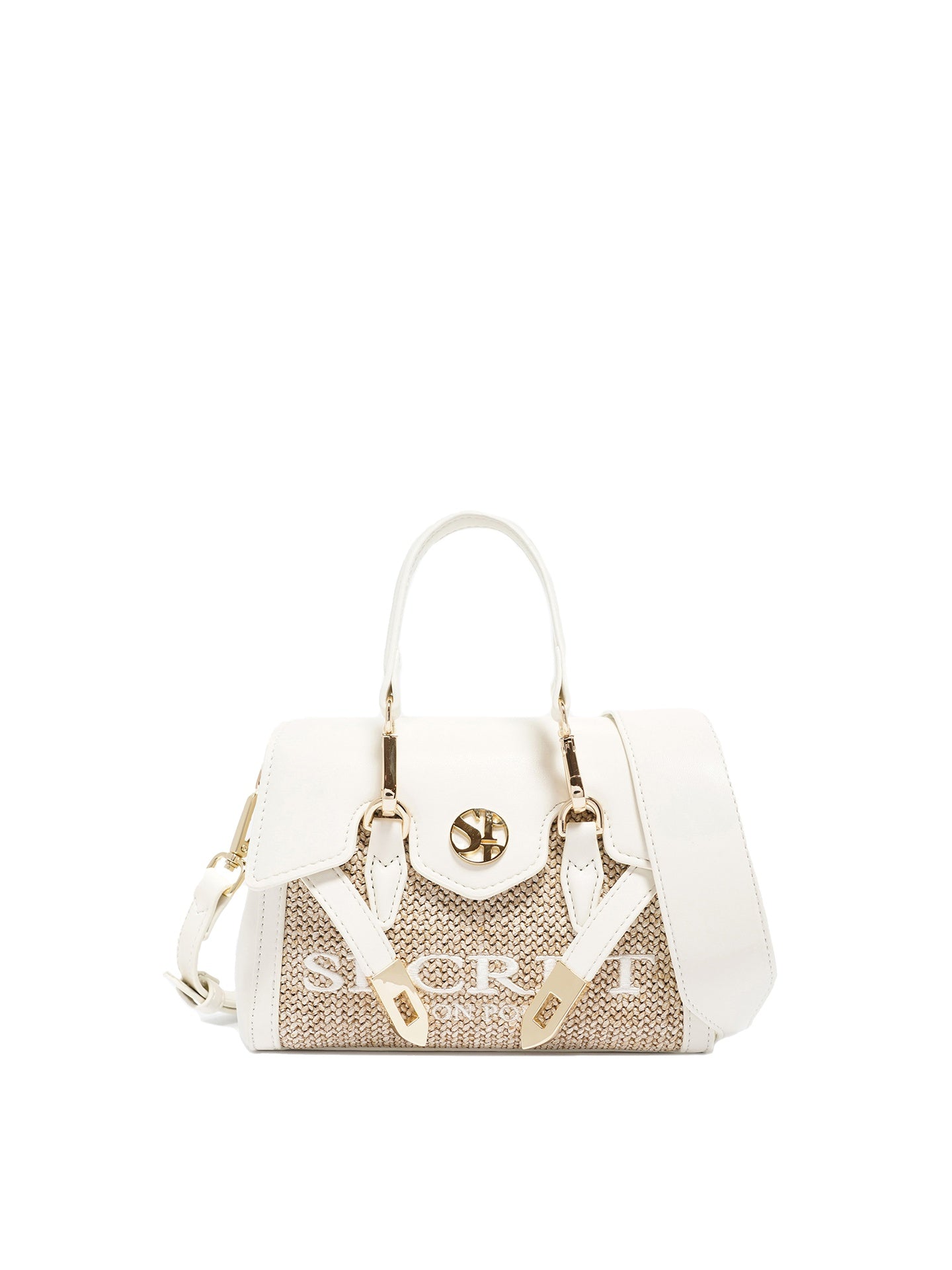 Borsa a Mano in Polyurethane Bianco