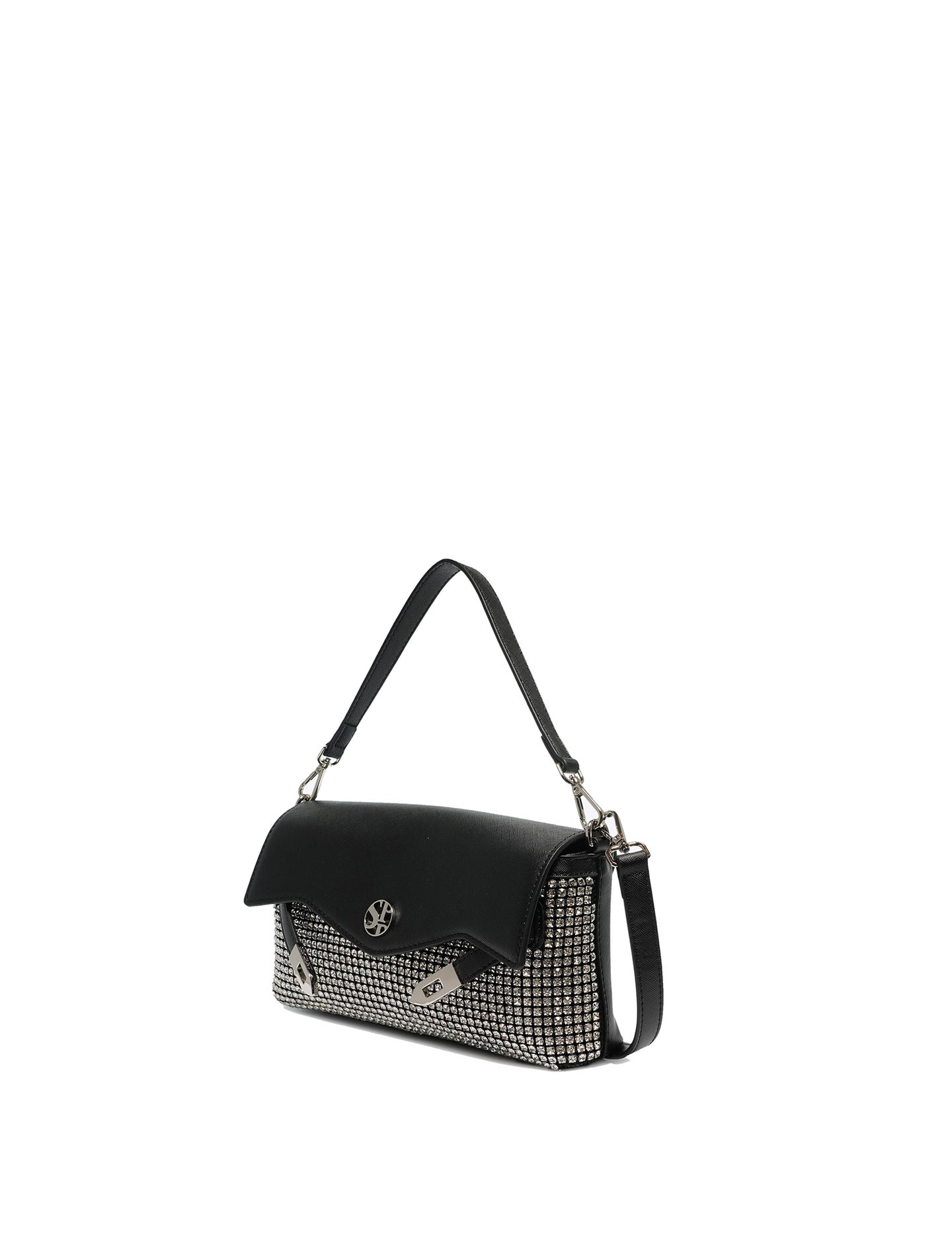 Borsa a Mano in Polyurethane Nero