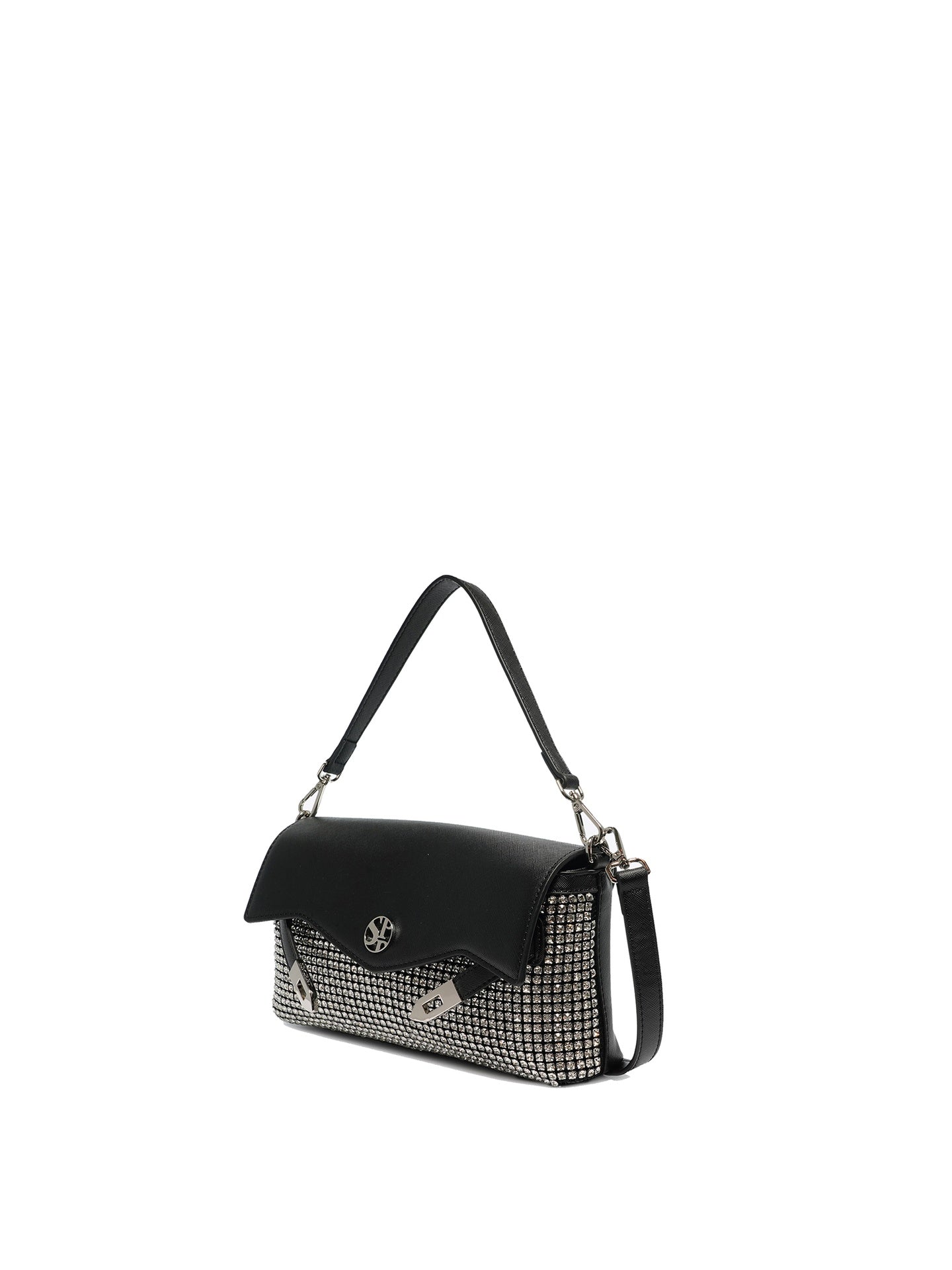 Borsa a Mano in Polyurethane Nero