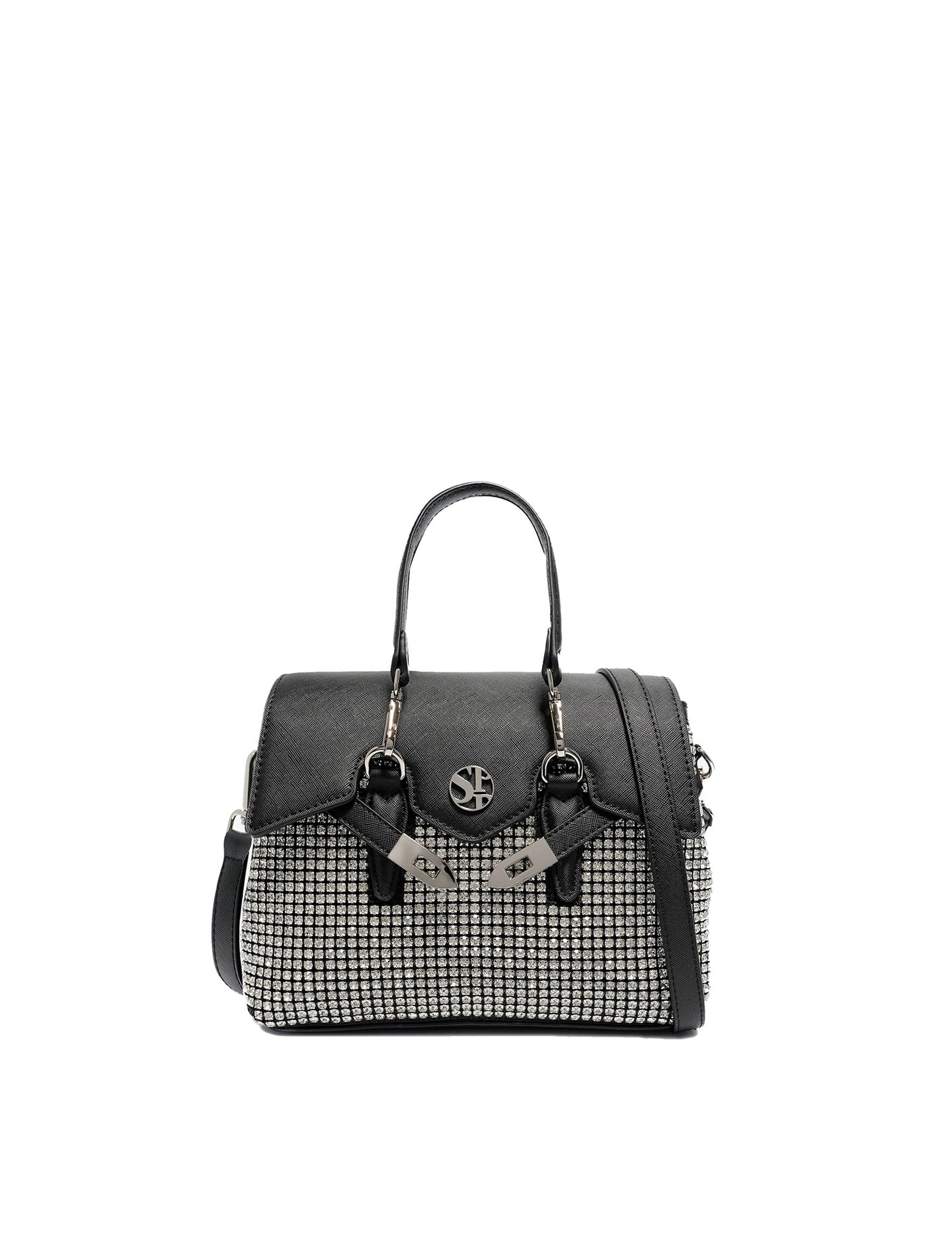 Borsa a Mano in Polyurethane Nero