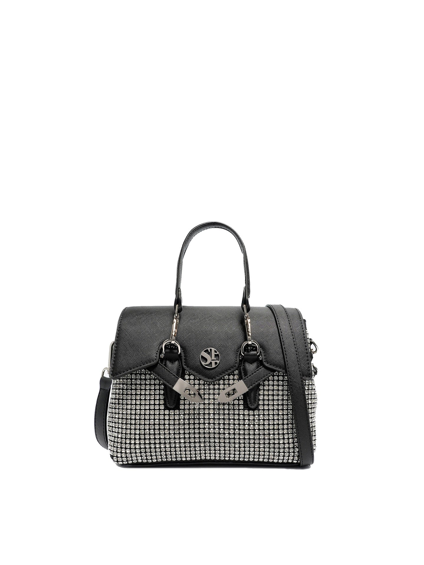 Borsa a Mano in Polyurethane Nero