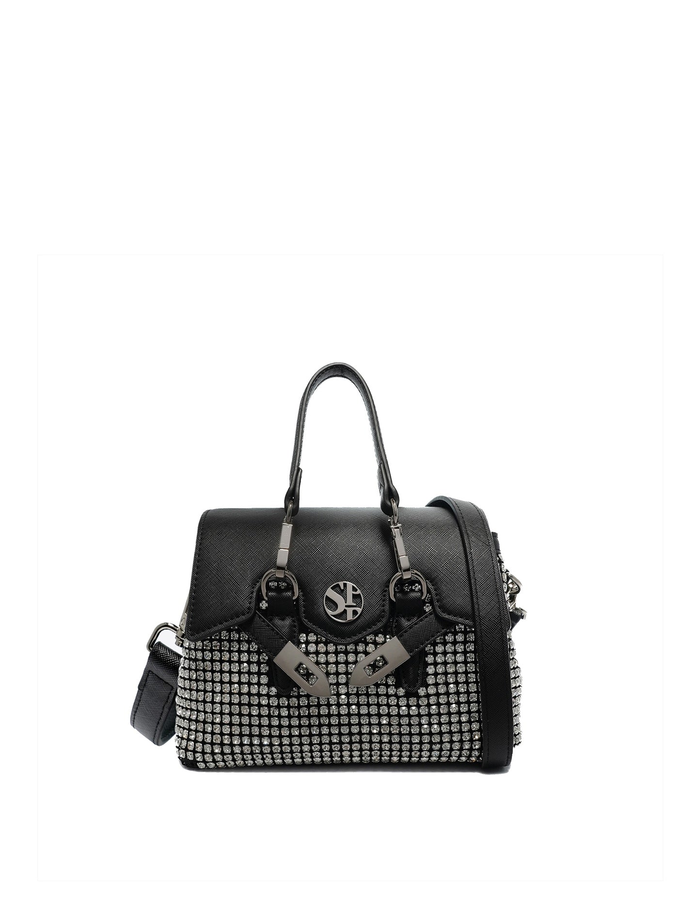 Borsa a Mano in Polyurethane Nero