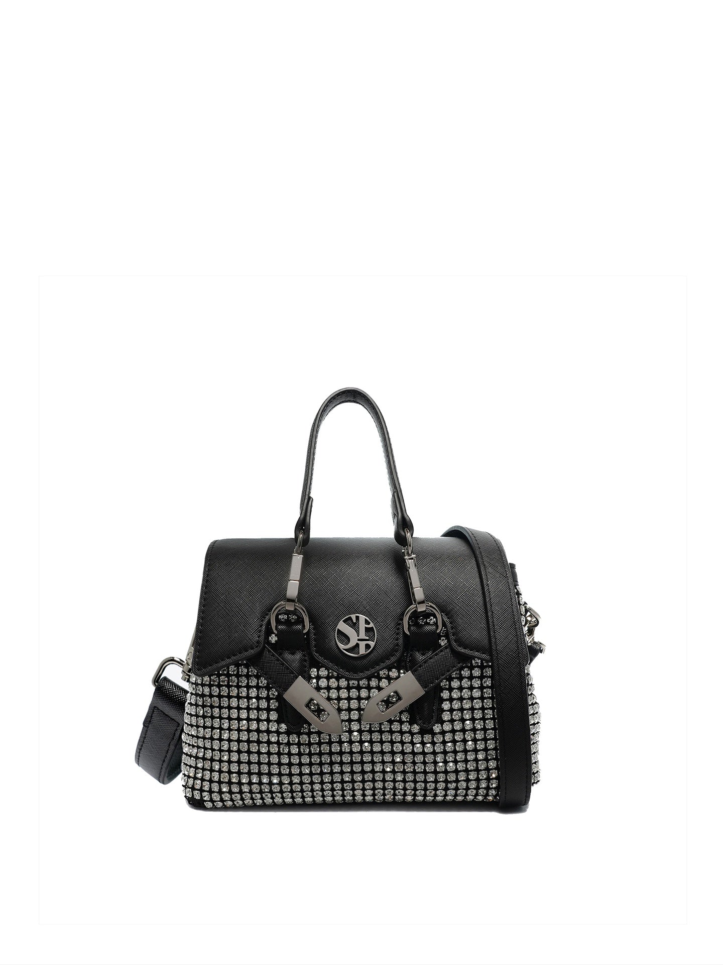 Borsa a Mano in Polyurethane Nero