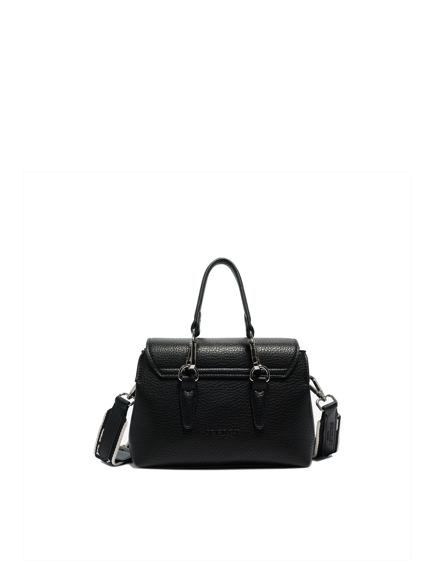 Borsa a Mano in Polyurethane Nero