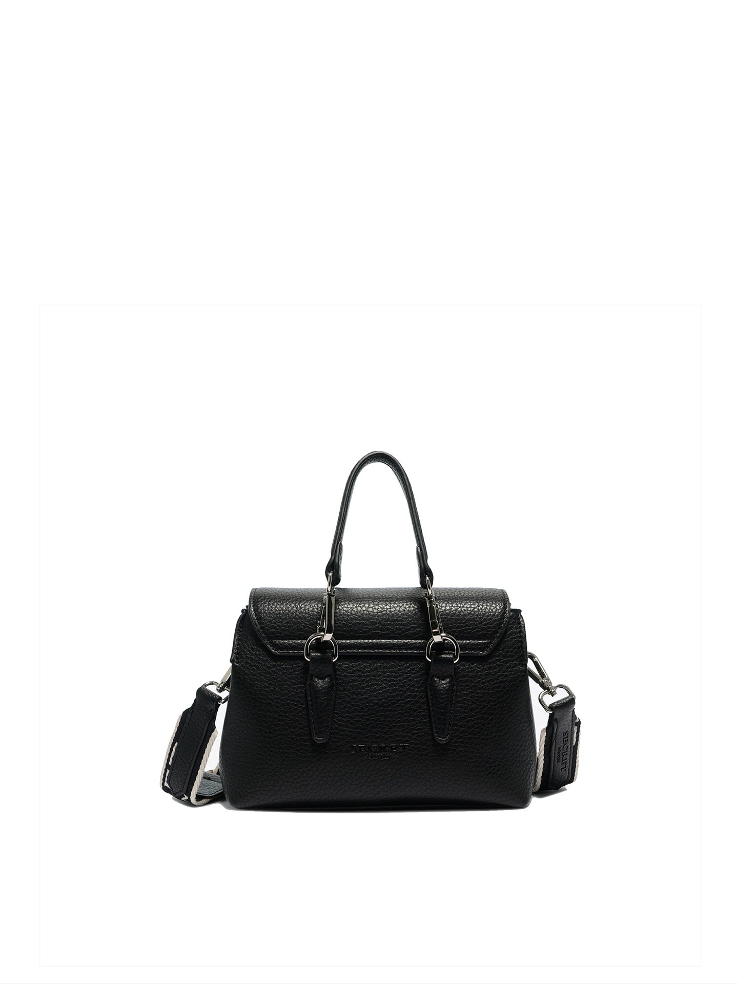 Borsa a Mano in Polyurethane Nero