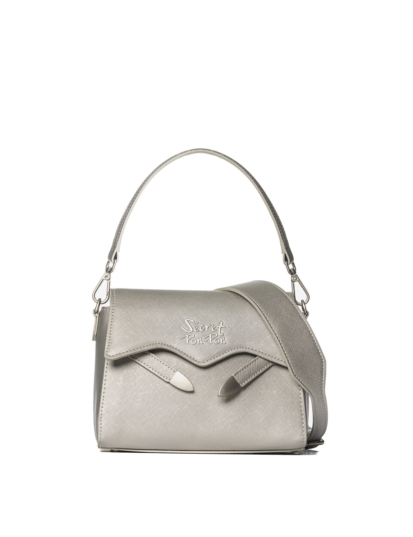 Borsa a Tracolla in Polyurethane Argento