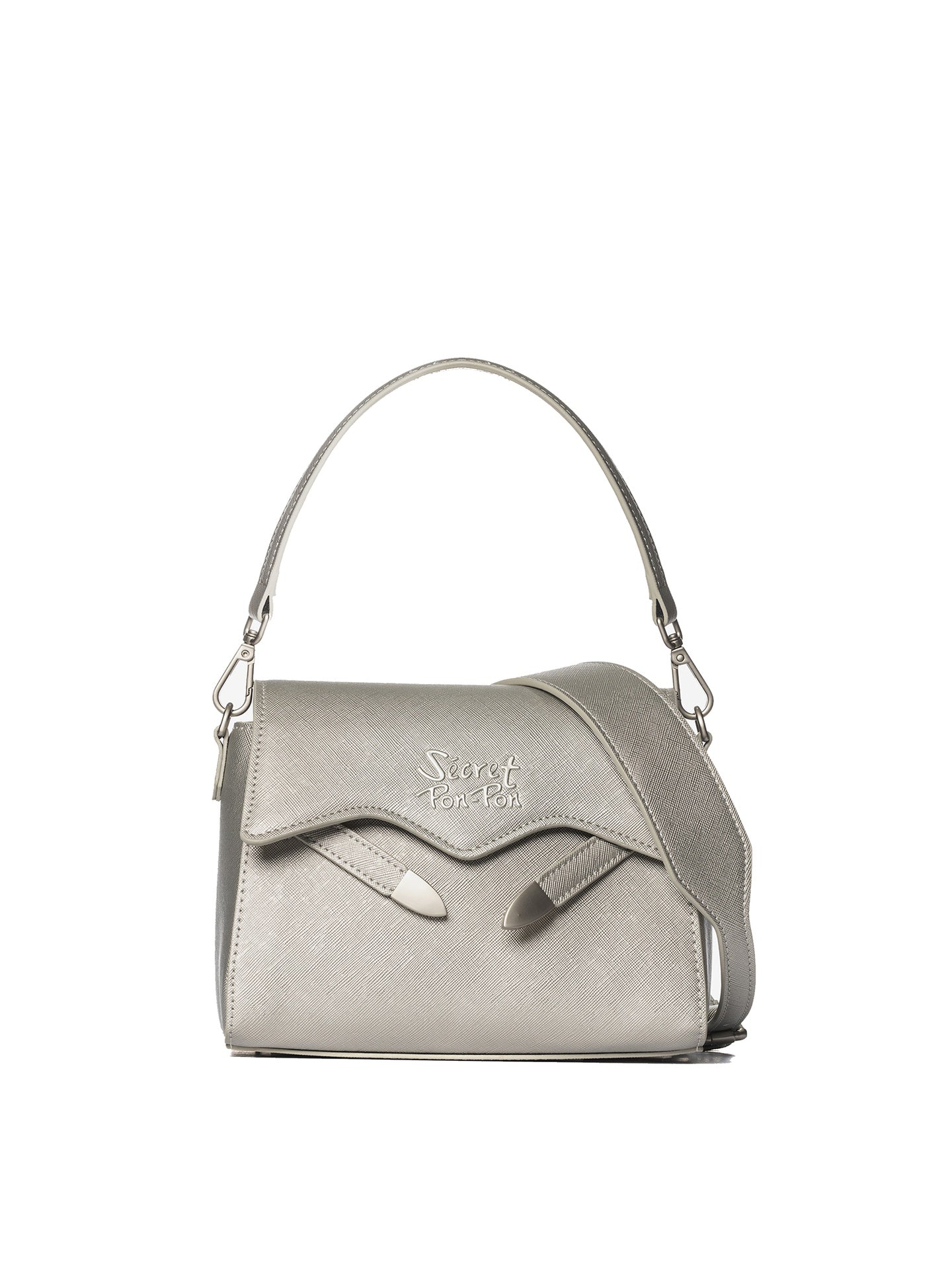 Borsa a Tracolla in Polyurethane Argento