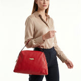 Borsa a Mano in Cow Leather Rosso