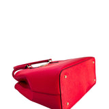 Borsa a Mano in 100% Pu Vegan Leather Rosso