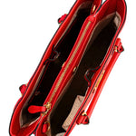 Borsa a Mano in 100% Pu Vegan Leather Rosso