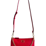 Borsa a Mano in 100% Pu Vegan Leather Rosso