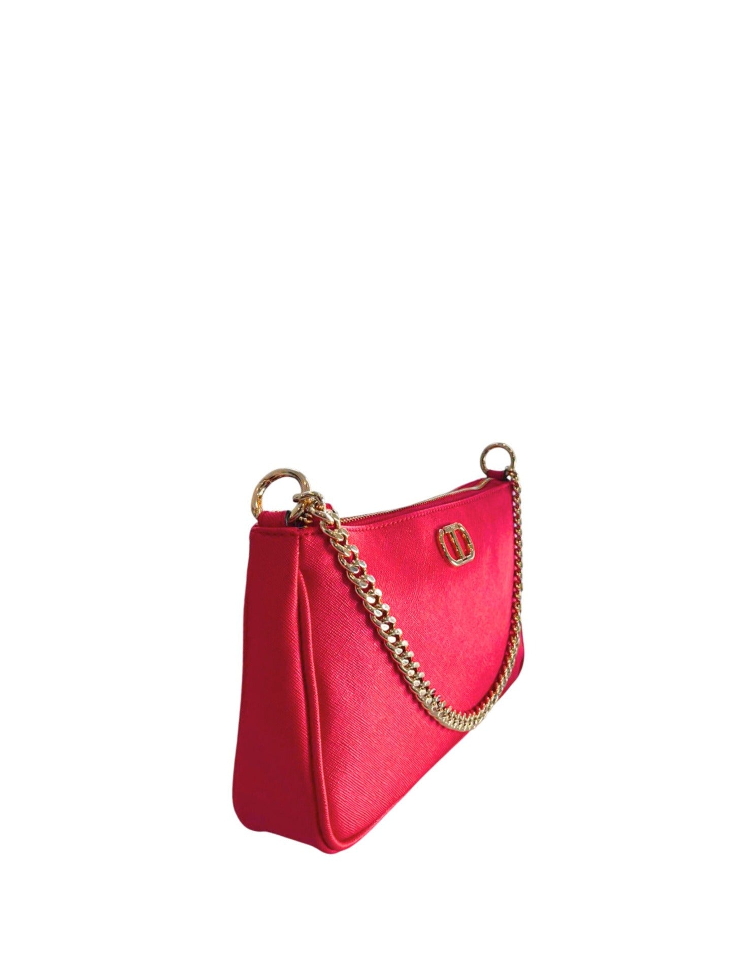 Borsa a Mano in 100% Pu Vegan Leather Rosso