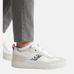 Sneakers Platform in Pelle Blu Scuro