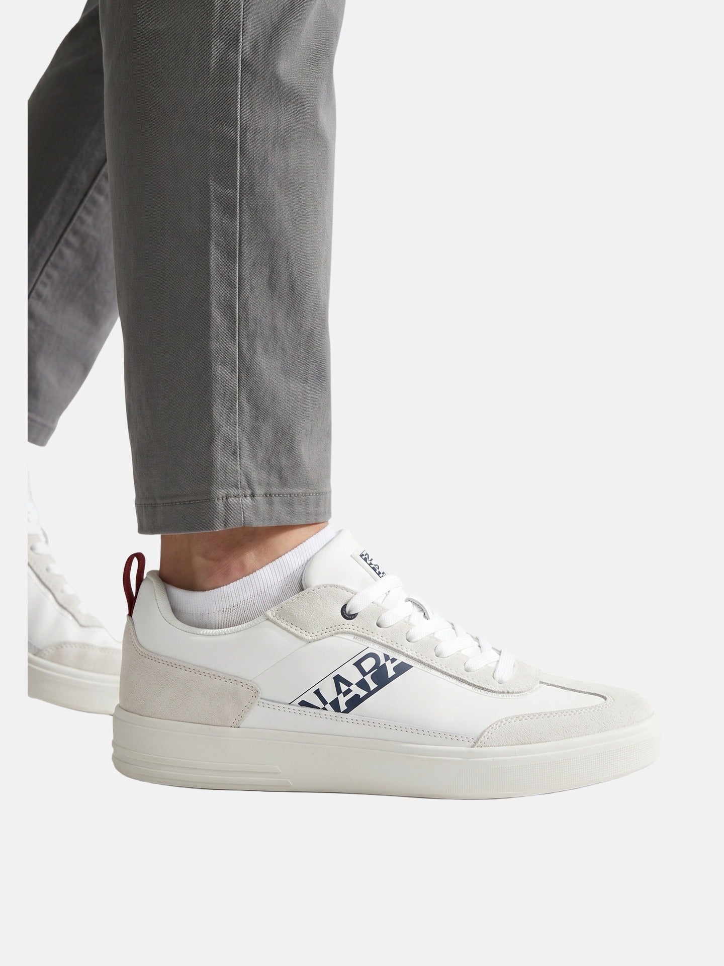 Sneakers Platform in Pelle Blu Scuro
