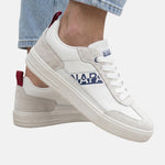 Sneakers Platform in Pelle Blu Scuro