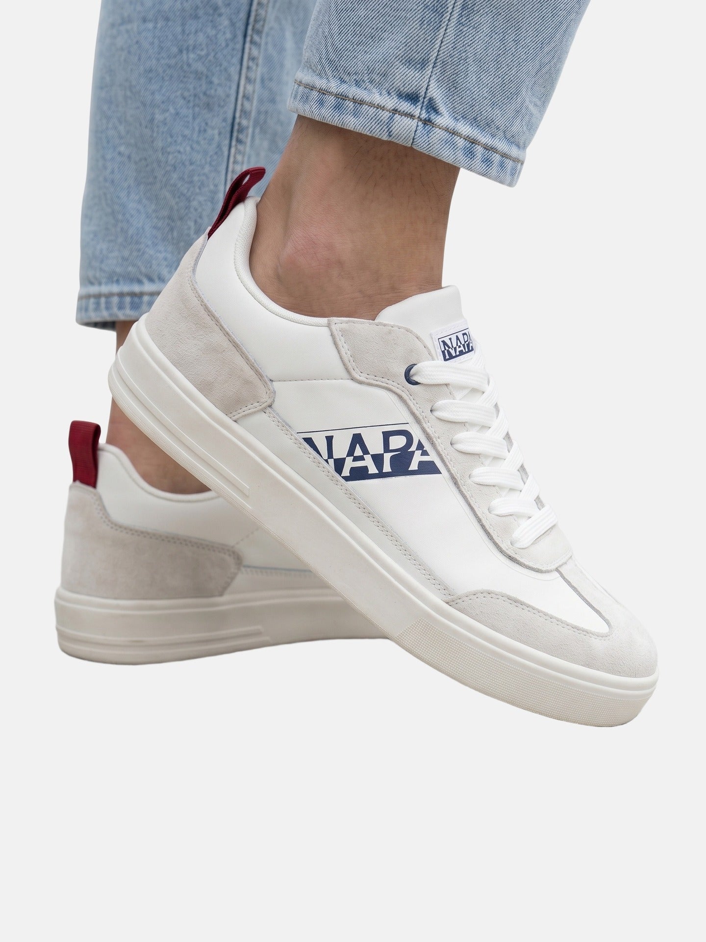 Sneakers Platform in Pelle Blu Scuro
