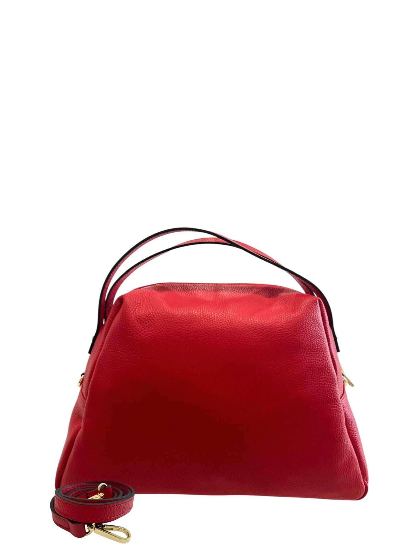 Borsa a Mano in Cow Leather Rosso