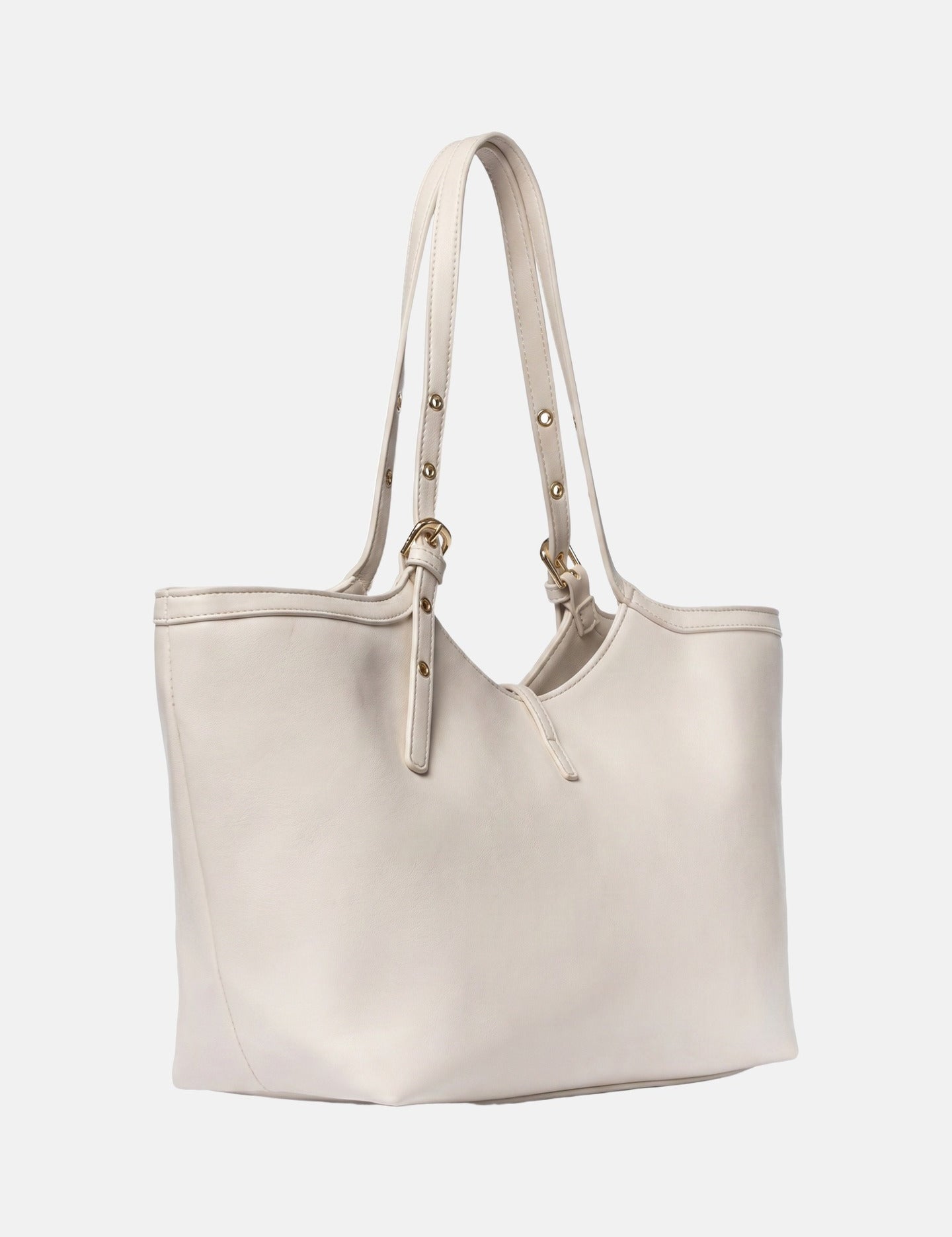Borsa a Spalla in Pelle Vegana Panna