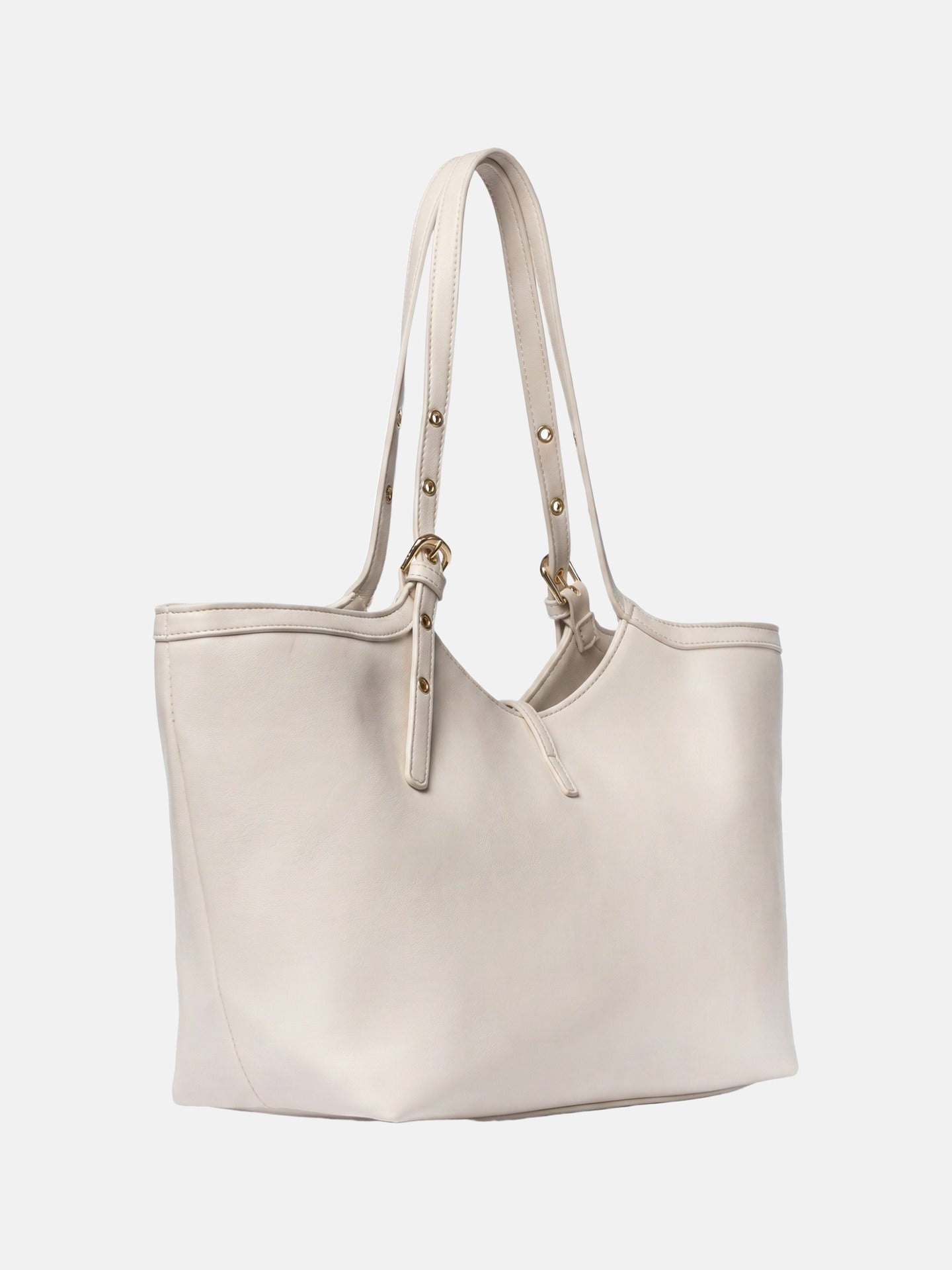 Borsa a Spalla in Pelle Vegana Panna