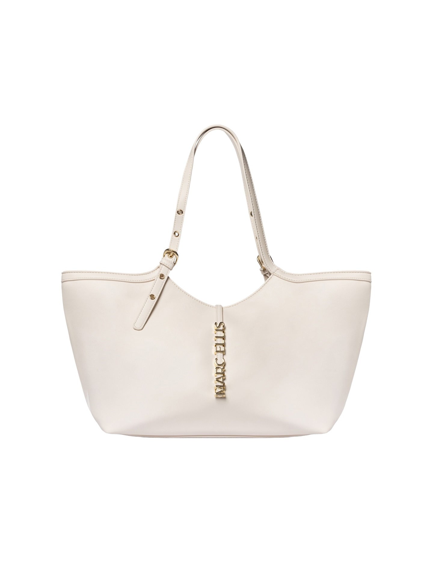 Borsa a Spalla in Pelle Vegana Panna