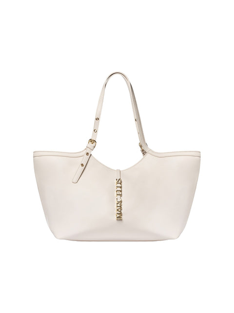 Borsa a Spalla in Pelle Vegana Panna