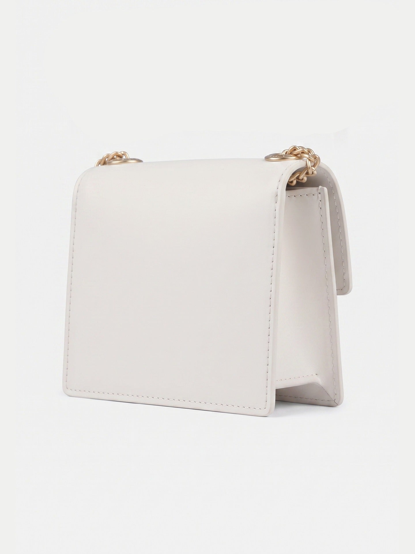 Borsa a Spalla in 100% Pu Vegan Leather Panna