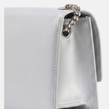 Borsa a Spalla in 100% Pu Vegan Leather Argento