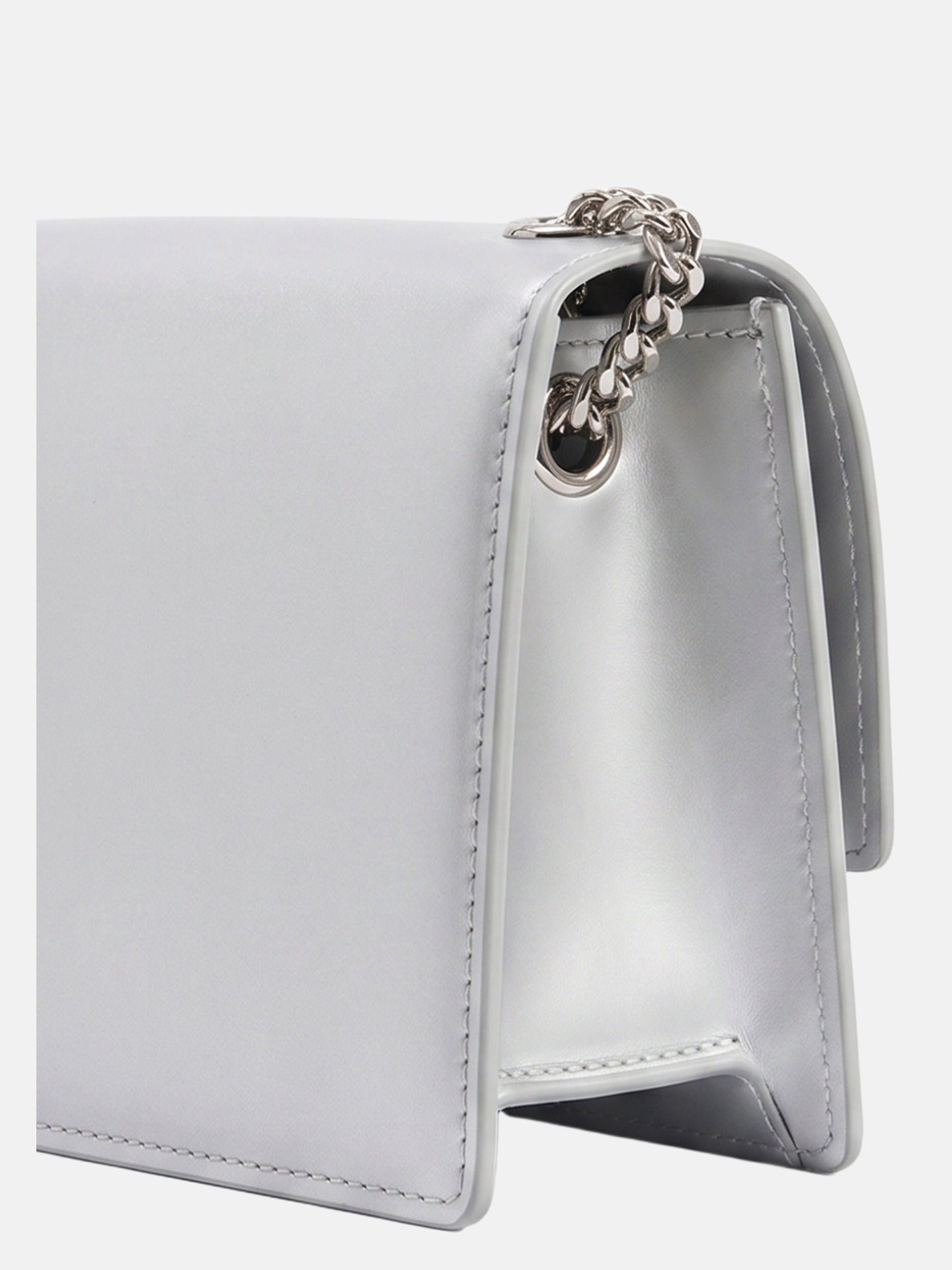 Borsa a Spalla in 100% Pu Vegan Leather Argento