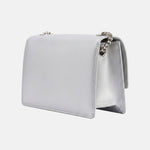 Borsa a Spalla in 100% Pu Vegan Leather Argento