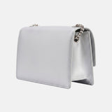 Borsa a Spalla in 100% Pu Vegan Leather Argento