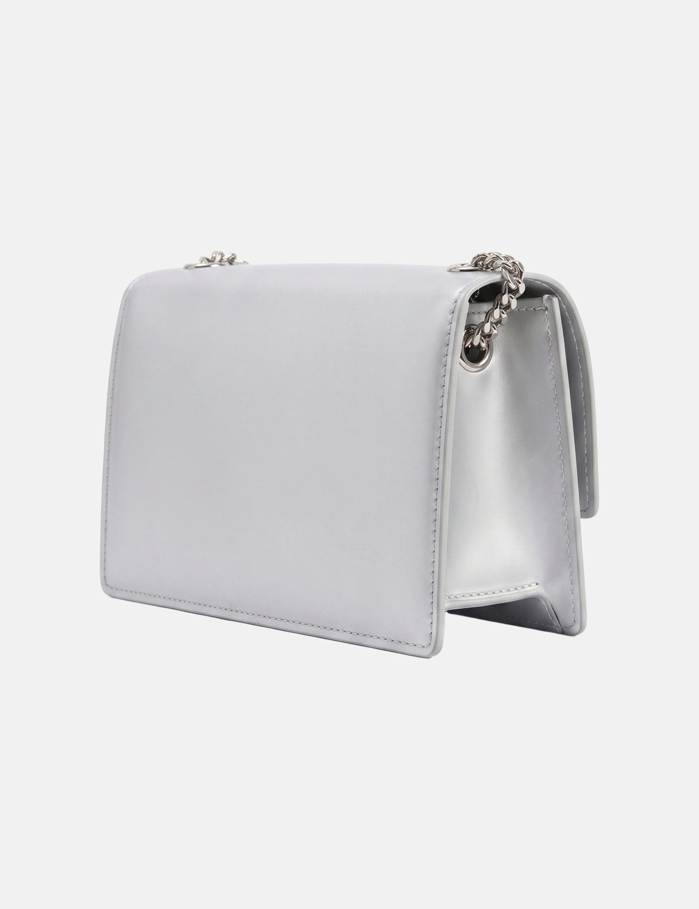 Borsa a Spalla in 100% Pu Vegan Leather Argento