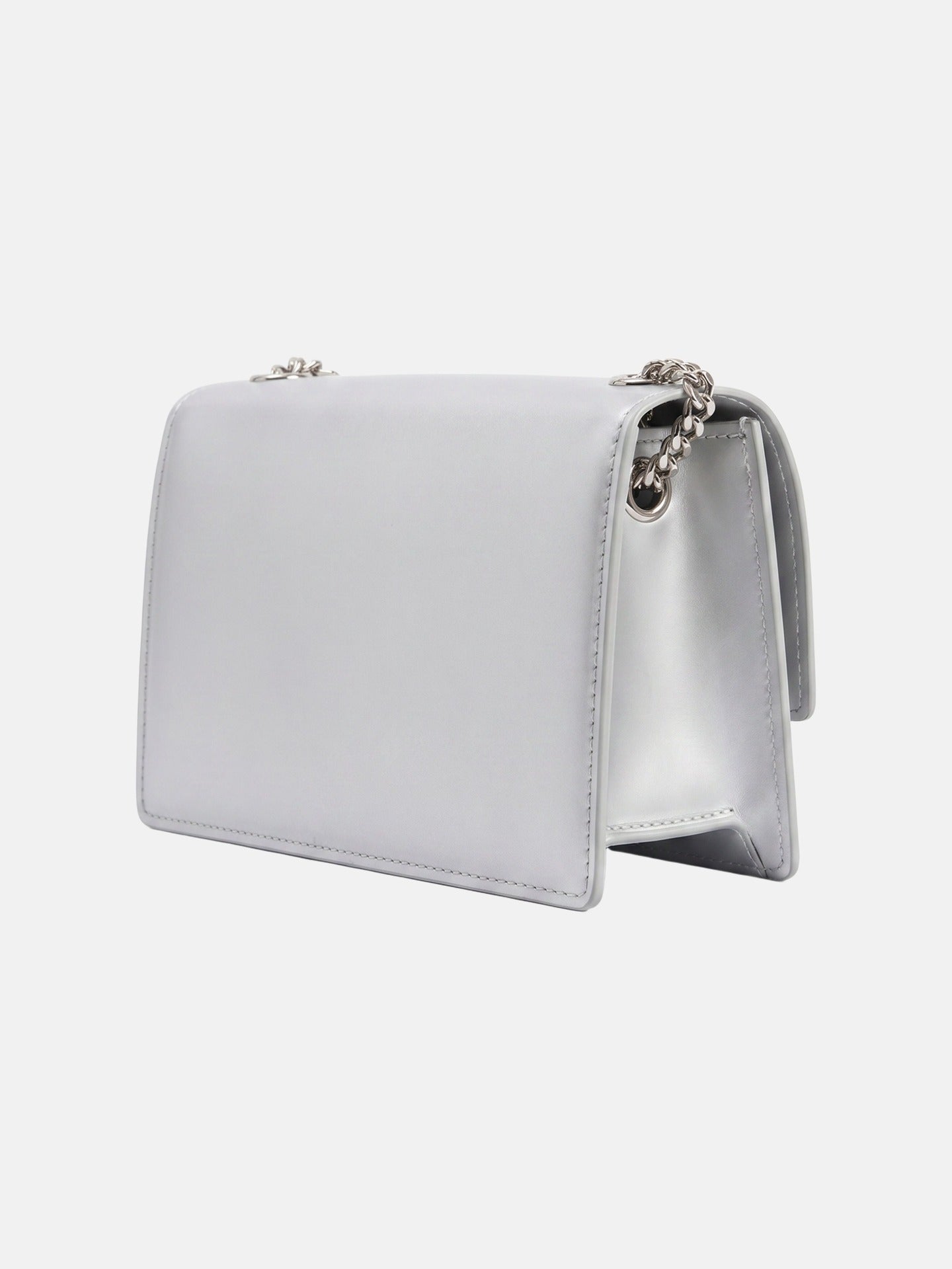 Borsa a Spalla in 100% Pu Vegan Leather Argento