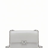 Borsa a Spalla in 100% Pu Vegan Leather Argento