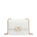 Borsa a Spalla in 100% Pu Vegan Leather Panna