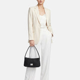 Borsa a Spalla in 100% Pu Vegan Leather Nero