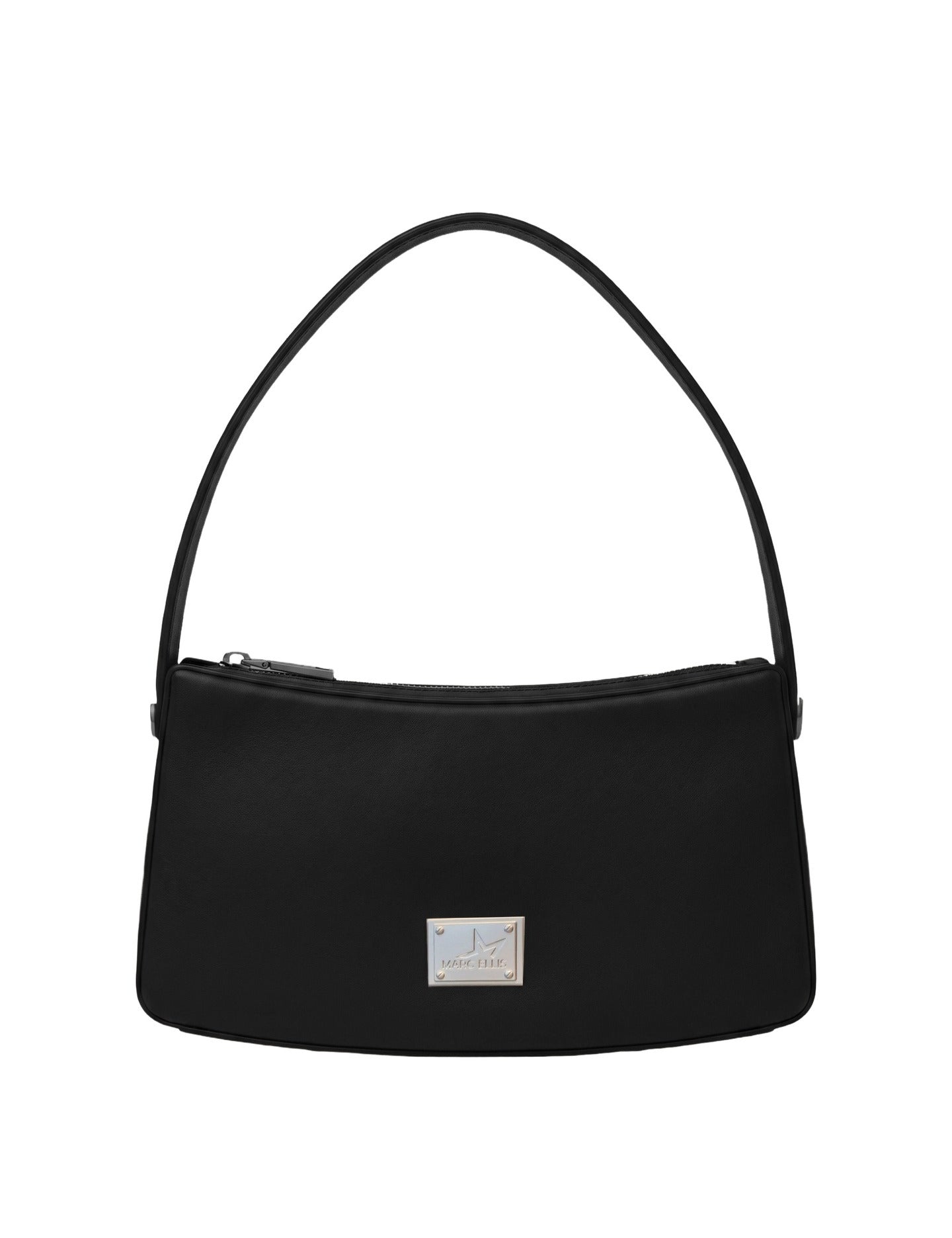 Borsa a Spalla in 100% Pu Vegan Leather Nero