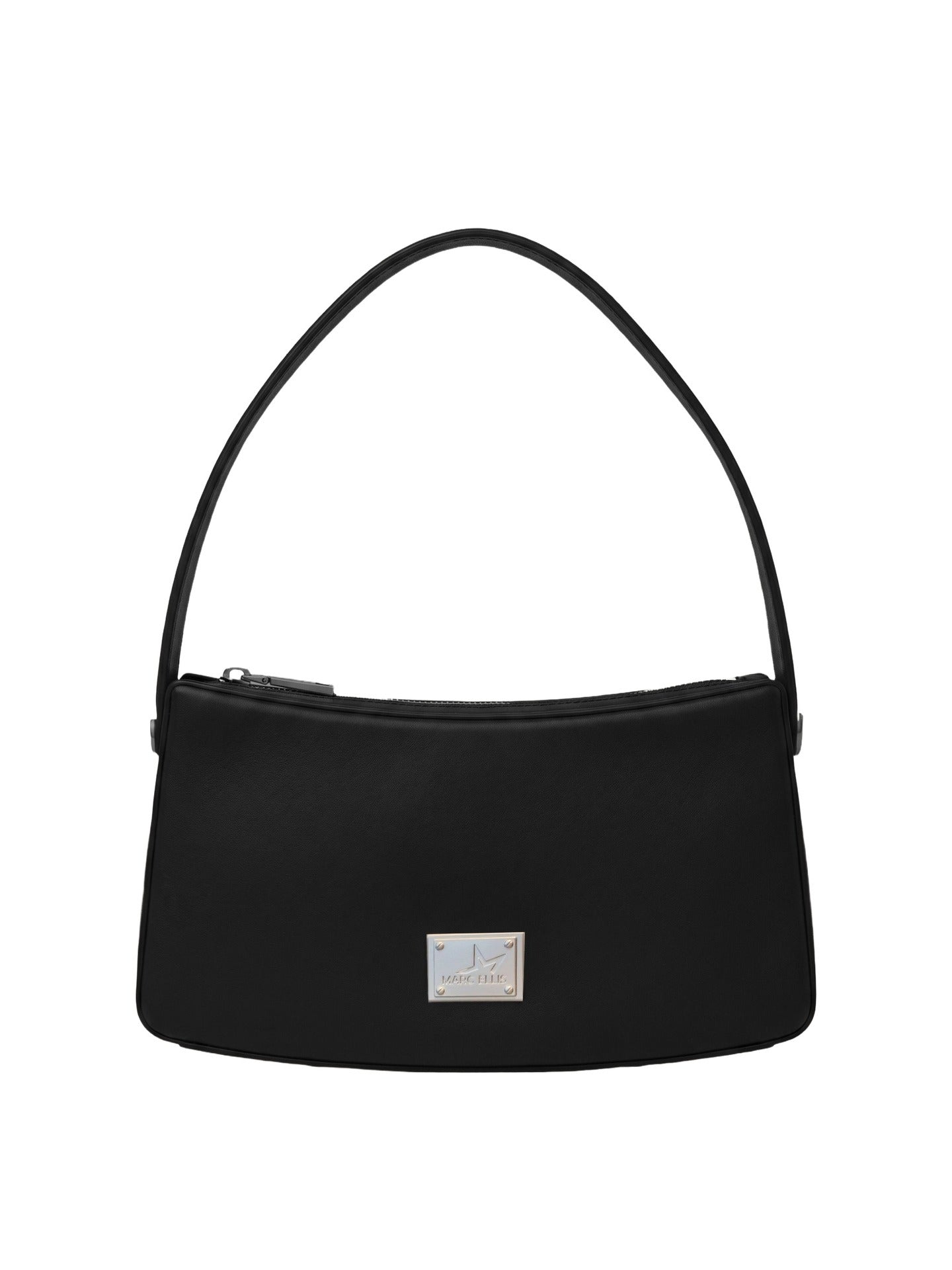 Borsa a Spalla in 100% Pu Vegan Leather Nero